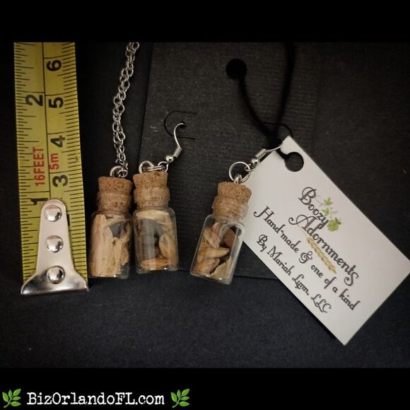 HANDCRAFTED: Boozy Adornments Hops & Grains Earrings & Necklace Set *RARE & NWT* - Picture 2 of 7